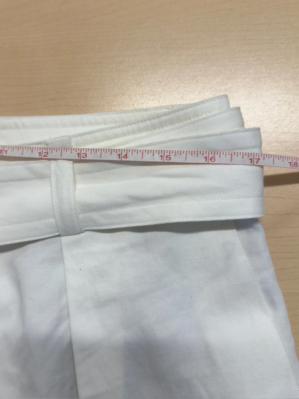 Vince White Belted Cotton Linen Blend Pleated Shorts Size 10